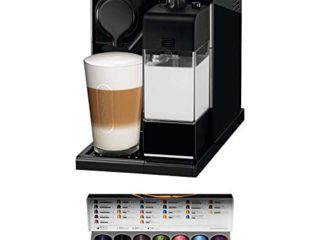 Nespresso De'Longhi Lattisima Touch Animation EN560.B - Cafetera monodosis de cápsulas Nespresso con depósito de leche, 6 recetas seleccionables,color negro, Incluye pack de bienvenida con 14 cápsulas