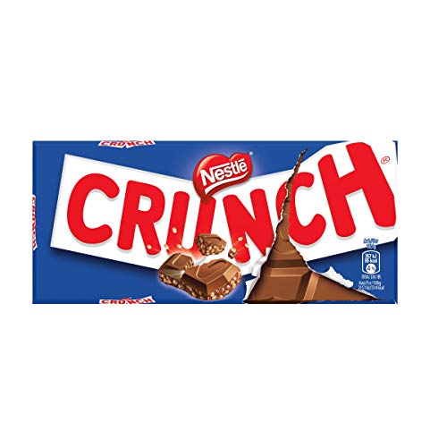 Nestlé CRUNCH - Tableta de Chocolate con Leche y Cereales - Tableta de Chocolate 8x100g