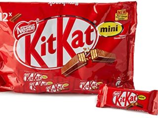 Nestlé KitKat Mini Chocolate con Leche - Barritas de chocolate con leche, Snack de chocolate en Bolsa 24x(12x16,7g) - Total: 24 bolsas x 200g