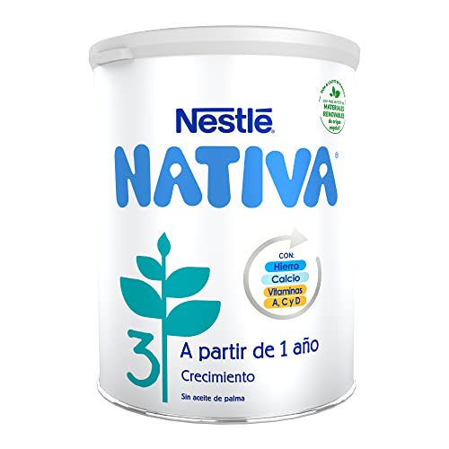 Nestlé Nativa 3 Leche de Crecimiento en Polvo Fórmula Infantil, 12+ Meses, 800g