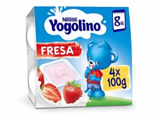 Nestlé Yogolino Fresa a Partir de 8 Meses, 4 x 100g