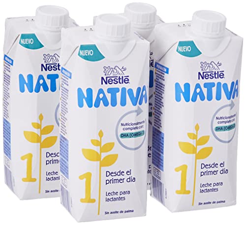Nestle Nativa 1 Leche para lactantes - 4 Paquetes de 500 ml