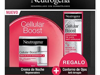 Neutrogena Cellular Boost Antiedad Rutina de Noche con Crema de Noche Regeneradora y Contorno de Ojos, Pack de 3 Unidades