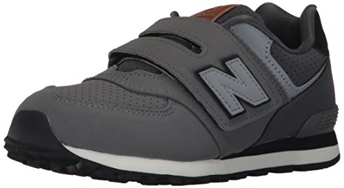 NEW BALANCE - Zapatilla deportiva 574 infant gris, de tejido sintético, con cierre de velcro, Niño, Niños-23,5