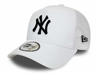 New Era York Yankees MLB Cap Kappe Baseball Trucker Verstellbar Weiss - One-Size