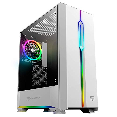 Nfortec Antares NF-CS-ANTARESW Torre Gaming, RGB, color blanco