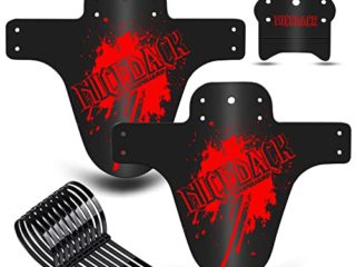 NICEDACK Guardabarros MTB, Guardabarros Bicicleta Montaña, MTB Mudguard Delantero y Trasero Compatible se Adapta a 20" 22" 26" 27,5" 29 Pulgadas de Bici y Bicicleta Fat (Rojo)