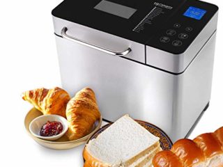 Nictemaw Panificadora Completamente Automática,19 Programas,LCD,Capacidad 1KG,Máquina Programable para Hacer Pan,15H Temporizador de Citas,para Bizcochos,sin Gluten, Masas y Mermeladas