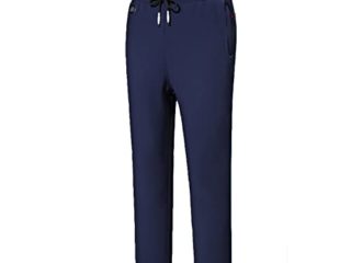 Nienyu Pantalones de Invierno con Calefacción Eléctrica para Hombre, Pantalones Ligeros Lavables con Bolsillos, Pantalones Térmicos USB, para Escalada, Senderismo, Ciclismo,Azul,XL