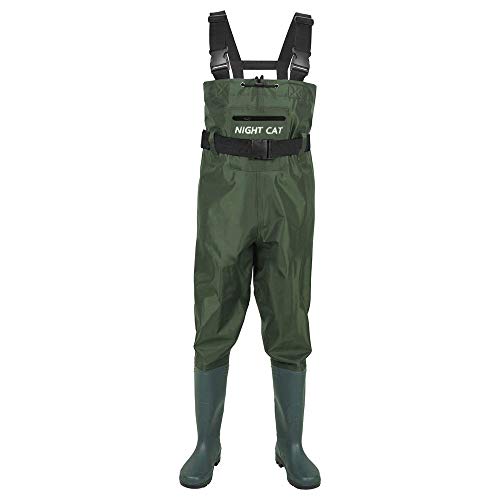 Night Cat Waders Vadeadores de Pesca Impermeables para Hombres Mujeres Vadeadores de Pecho de Caza con Botas