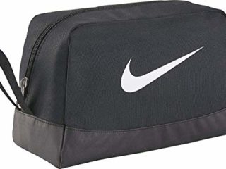 Nike Club Team Swoosh Toiletry Bag Bolsa de aseo, 27 cm, Negro (White)