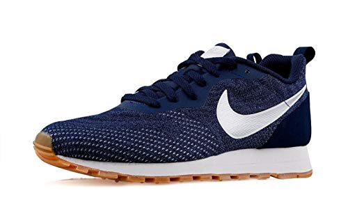 Nike MD Runner 2 Eng Mesh, Zapatillas Hombre, Azul (Midnight Navy/Metallic Silver-Gym Blue 402), 42.5 EU