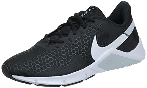 Nike Wmns Legend Essential 2, Zapatos de Entrenamiento Mujer, Black/White-Pure Platinum, 39 EU
