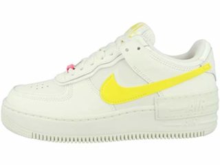 Nike Zapatillas Low Air Force 1 Shadow para mujer, Sail Opti Yellow Digital Pink Cz0375 100 - Esquís, 38.5 EU