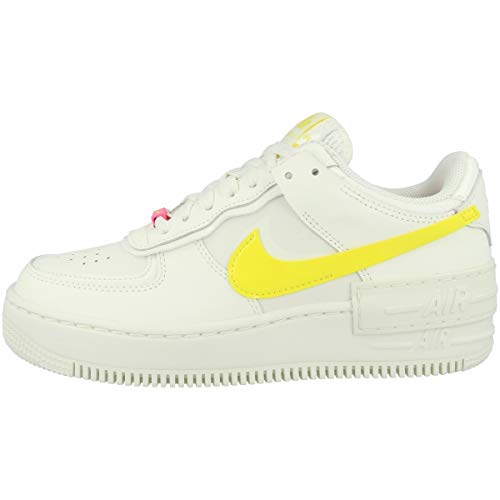 Nike Zapatillas Low Air Force 1 Shadow para mujer, Sail Opti Yellow Digital Pink Cz0375 100 - Esquís, 38.5 EU