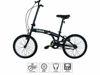 Nilox Micro Bike 20P-X0 Bicicleta (Plegado, Completo, Acero, 50,8 cm (20"), Cadena), Unisex Adulto, Negro