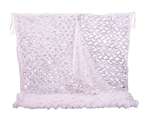 NINAT Red de Camuflaje White 2M x 3M para la Caza Redes de Camuflaje Militar el Camuflaje Cubre Objetos Decorar Acampar y Dar Sombra