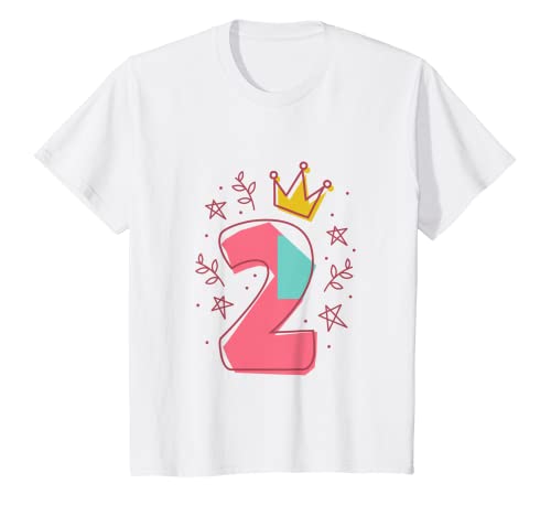 Niños Corona de cumpleaños para niños con número de princesa. Camiseta