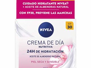NIVEA Crema de Día Nutritiva FP30 (1 x 50 ml), crema facial con protector solar 30, crema hidratante facial para piel seca y sensible con manteca de karité