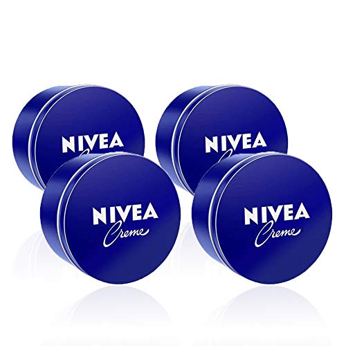 NIVEA Creme en pack de 4 (4 x 400 ml), crema hidratante corporal y facial para toda la familia, crema universal para una piel suave e hidratada, crema multiusos