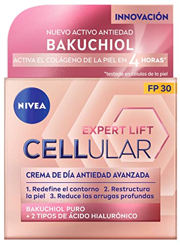 NIVEA Hyaluron Cellular Filler + Elasticidad & Antigravedad Cuidado de Día FP30 (1 x 50 ml), crema de día con ácido hialurónico, crema reafirmante, crema antiedad