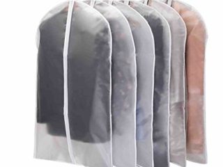 Niviy - Juego de 6 fundas semitransparente para ropa de 60 x 100 cm, tejido transpirable, de alta calidad, para almacenamiento de trajes, vestidos, abrigos, americanas, camisas, vestidos de noche