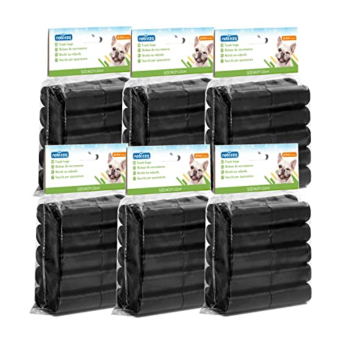 Nobleza - 1800 Conde Bolsas de Caca Perro Bolsas para excrementos de Perros Pack de 120 Rollos. Color Negro