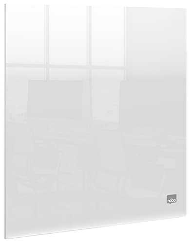 Nobo Pizarra Blanca Magnética para Escritorio y Pared, Portátil, Borrado en Seco, Sin Marco, Incluye Rotulador y Soportes, Transparente, 300 x 300 mm, 1915616