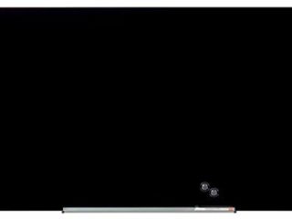 Nobo Pizarra Magnética de Cristal Con Bandeja para Rotuladores Extraíble, 1260 x 710 mm, Sistema de Instalación InvisaMount, Impression Pro, Negro, 1905181