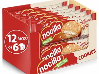 Nocilla Cookies - Galletas de Nocilla Blanca, 12 Packs de 6 Unidades