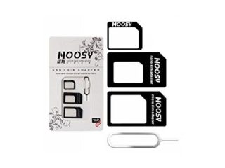 Noosy - ADAPTADOR 3 EN 1 NOOSY NANO NANOSIM & MICRO MICROSIM A SIM NEGRO
