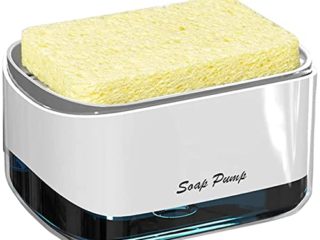 Nordun Juego de dispensador de jabón líquido, Dispensador de Bomba de jabón y Soporte de Esponja para dispensador de jabón de Cocina Dispensador de Lavabo sobre encimera,dispensador de detergente