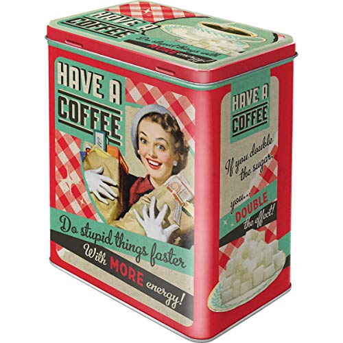 Nostalgic-Art Caja de Almacenamiento Retro L Have A Coffee – Idea de Regalo para Aficionados a Nostalgia, Lata Grande de café, Diseño Vintage, 3 l