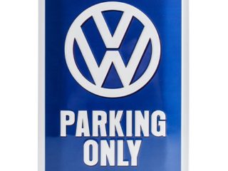 Nostalgic-Art VW Parking Only Placa Decorativa, Metal, Azul, 20 x 30 cm