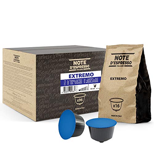 Note d'Espresso - Extremo - Cápsulas de Café compatibles con Cafeteras NESCAFE'* DOLCE GUSTO* - 96 caps
