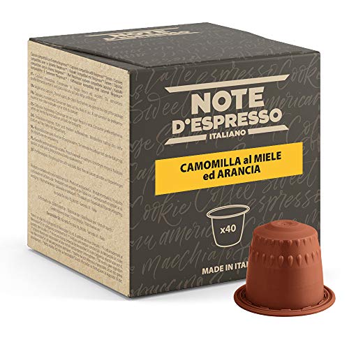 Note d'Espresso - Manzanilla con Miel y Naranja - Cápsulas compatibles con Cafeteras NESPRESSO* - 40 caps