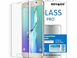 Novago Compatible con Samsung Galaxy S6 Edge Plus 5.7" - Película de cristal templado curvado (redondeado en el borde) protege toda la pantalla