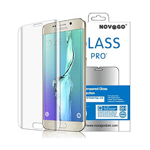 Novago Compatible con Samsung Galaxy S6 Edge Plus 5.7" - Película de cristal templado curvado (redondeado en el borde) protege toda la pantalla