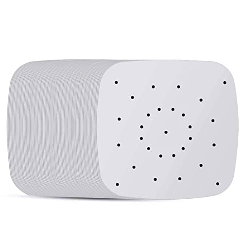 Nrpfell Papel de Pergamino con Agujeros para Freidora sin Aceite, Vaporera, Freidora Aire, Freidora Pequeña, 200 Piezas