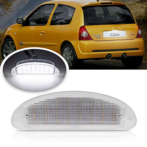 NSLUMO 1X Luz LED para matrícula y número compatible con Renault Twingo I 93-07 Clio MK2 98-06