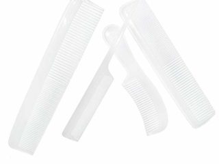 NuAngela Juego De Peines De Peinado, Peines De Corte, Peine De Barba De Pelo De Cola De Rata, Peine De Corte De Pelo De Dientes Anchos Y Finos Para Mujeres Y Hombres