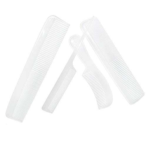 NuAngela Juego De Peines De Peinado, Peines De Corte, Peine De Barba De Pelo De Cola De Rata, Peine De Corte De Pelo De Dientes Anchos Y Finos Para Mujeres Y Hombres
