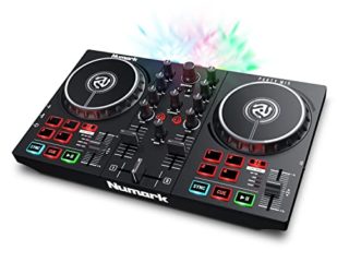 Numark Party Mix II - Controladora DJ, mesa de mezclas con luces integradas y mezclador DJ para Serato DJ Lite y Algoriddim djay Pro AI