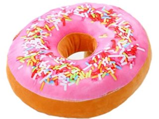 Nunubee - Cojín Redondo con Divertido Estampado en Forma de Donut, de Felpa, para Silla de Oficina o Asiento de Coche