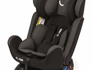 Nurse Driver 2 Silla de Coche Grupo 0 1 2 3, desde Recién Nacido hasta los 36 kg., Instalación con el Cinturón del Automóvil, Máxima Reclinación, Incluye Reductor, Color Negro