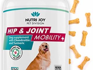 NutriJoy Suplementos para Perros Mobility + - Suplementos para Mascotas - Condroprotector Perros para Articulaciones - Curcuma para Mascotas - Tabletas Masticable