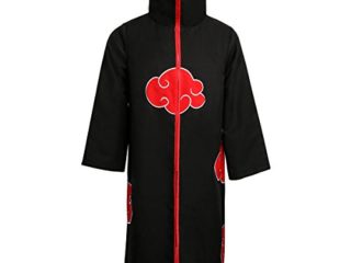 NUWIND Unisex Itachi Cloak Gown Cosplay Disfraz Collar Bata Anime para la Fiesta de Halloween (XXL)
