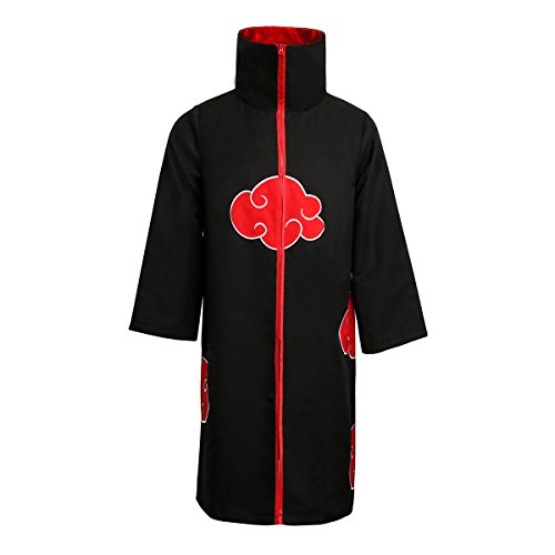 NUWIND Unisex Itachi Cloak Gown Cosplay Disfraz Collar Bata Anime para la Fiesta de Halloween (XXL)