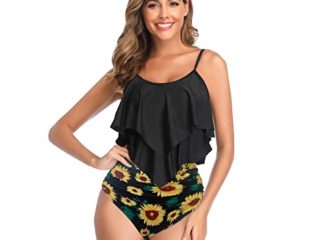 OADOBKICE Falda Tul Mujer Falda Flamenco Nina Conjunto Bikini Bandeau Bikini Negro Bikini Estampado Leopardo Bikini Bikini Plus Tamaño Bikini Mujer Bikini Ropa Interior Bikini Girasol Negro S