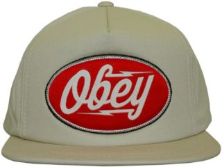 Obey – Gorra con visera plana para hombre Gasoline – Light Khaki